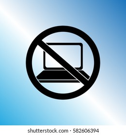 Notebook prohibition vector icon