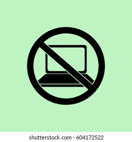 Notebook prohibition vector icon