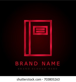 Notebook red chromium metallic logo