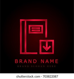 Notebook red chromium metallic logo