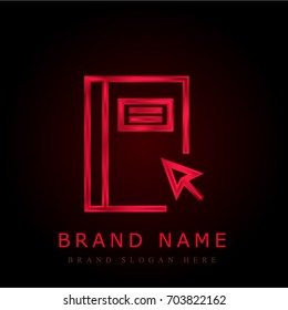 Notebook red chromium metallic logo