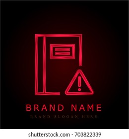 Notebook red chromium metallic logo