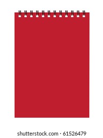 Notebook red cover for your design