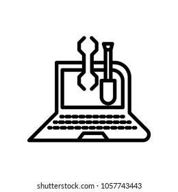 notebook repair icon vector