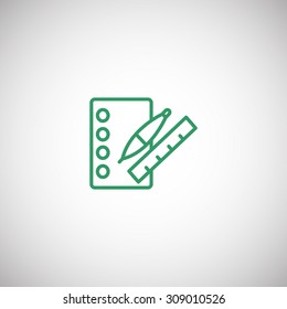 notebook with ruchkoy. Icon