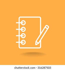 notebook with ruchkoy. Icon