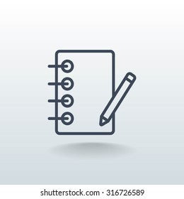 notebook with ruchkoy. Icon