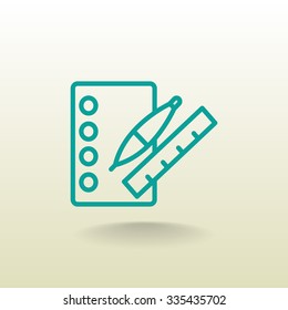 notebook with ruchkoy. Icon