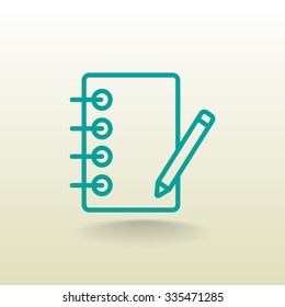 notebook with ruchkoy. Icon