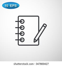 notebook with ruchkoy. Icon