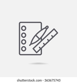 notebook with ruchkoy. Icon