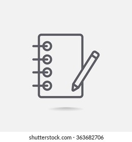 notebook with ruchkoy. Icon