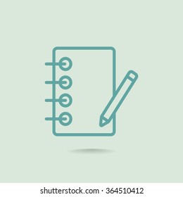 notebook with ruchkoy. Icon