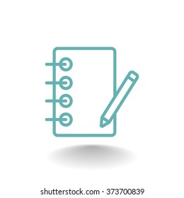 notebook with ruchkoy. Icon