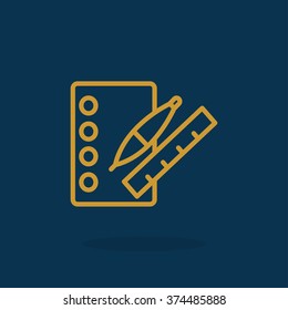 notebook with ruchkoy. Icon