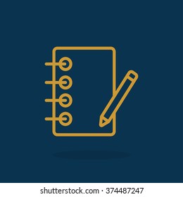 notebook with ruchkoy. Icon