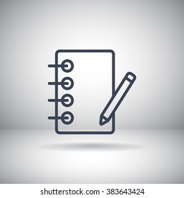notebook with ruchkoy. Icon