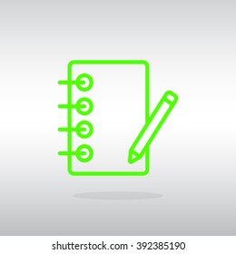 notebook with ruchkoy. Icon