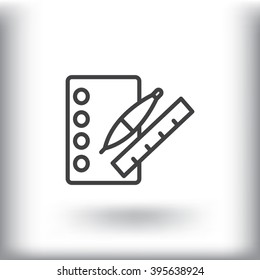 notebook with ruchkoy. Icon