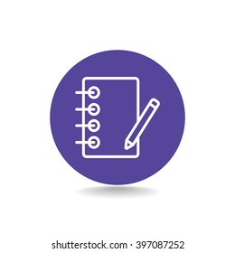 notebook with ruchkoy. Icon