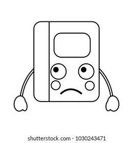 notebook sad  school supplies kawaii icon image 