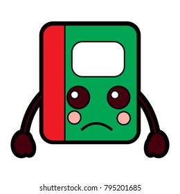 notebook sad  school supplies kawaii icon image 