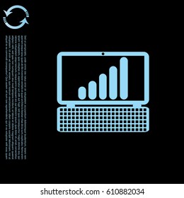 notebook with the schedule icon. vector illustration