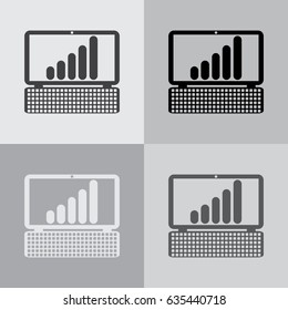 notebook with the schedule icon. vector illustration
