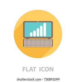notebook with the schedule icon. vector illustration