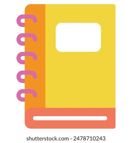Notebook school education icon illustration