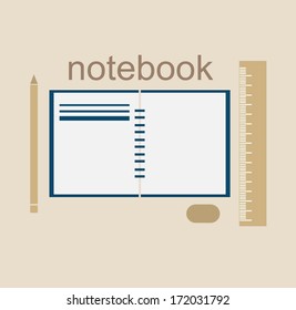 notebook for school icon