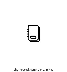 Notebook. School Icon Set. Minimalist and Unique Outline Style. Editable Vector.