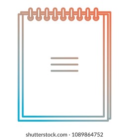 notebook school isolated icon