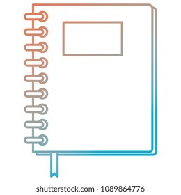 notebook school isolated icon