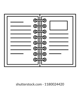 notebook school isolated icon