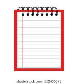 notebook school isolated icon