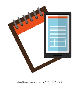 notebook school isolated icon