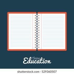 notebook school isolated icon