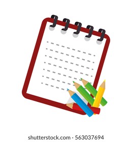 notebook school isolated icon