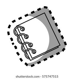 notebook school isolated icon