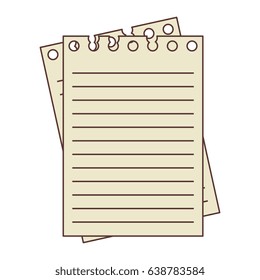 notebook school isolated icon