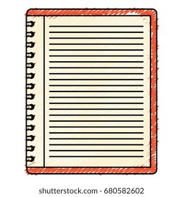 notebook school isolated icon