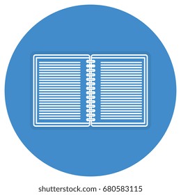 notebook school isolated icon