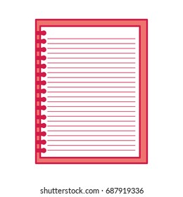 notebook school isolated icon