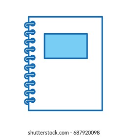 notebook school isolated icon