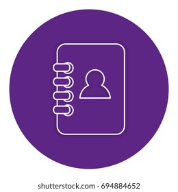 notebook school isolated icon
