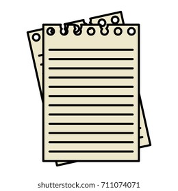 notebook school isolated icon