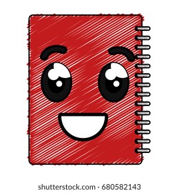 notebook school kawaii character
