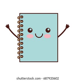 notebook school kawaii character