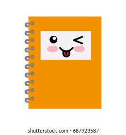 notebook school kawaii character